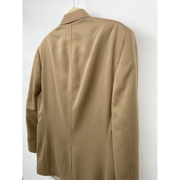 TravelSmith Mens Vintage Tan Microfiber Blazer 40R Tan Net Mesh Lining - Picture 6 of 16